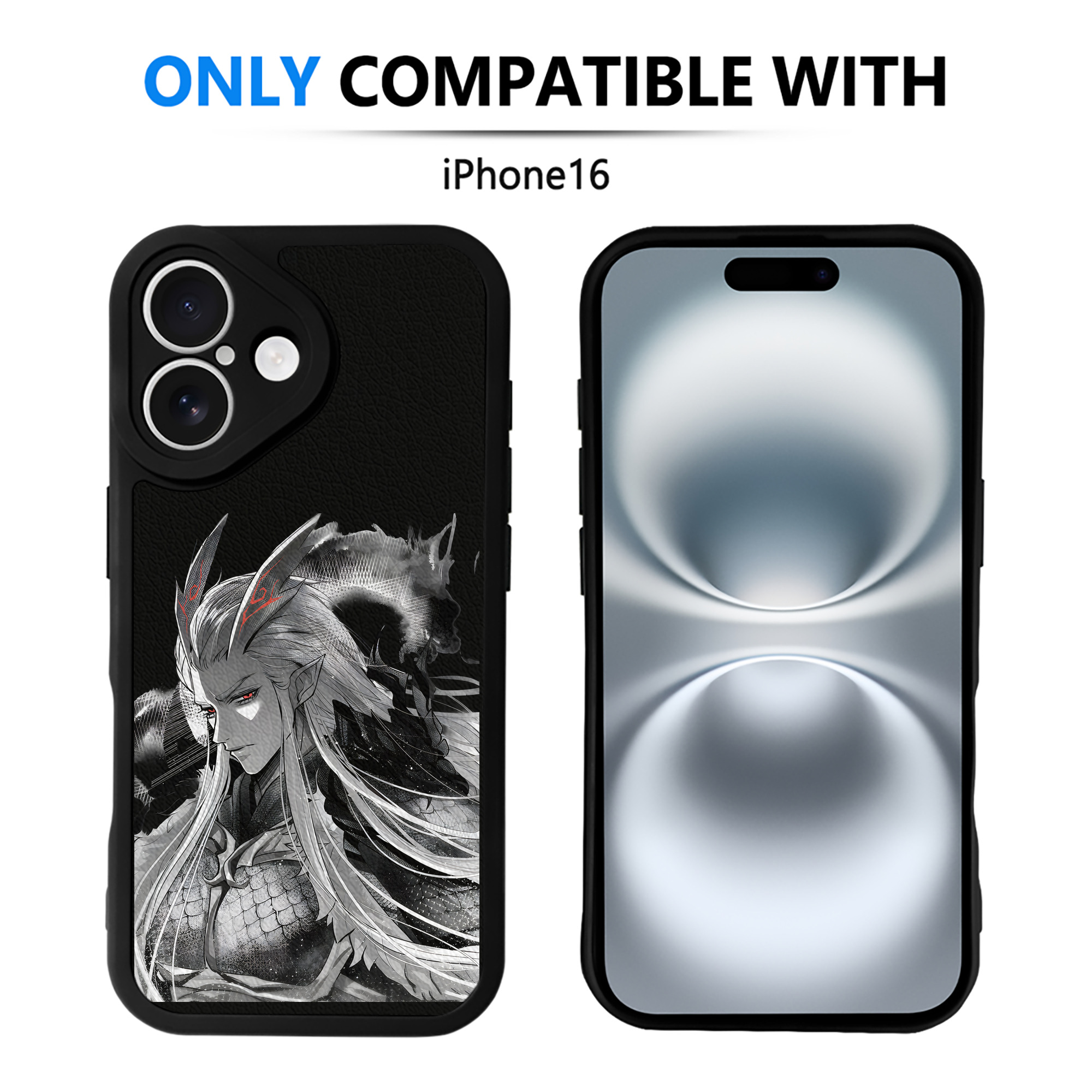 （画像用） Ne Zha 2 ナタ 魔童の大暴れ 【iPhone 16シリーズ対応】シリコンスマホケース（レザー調） 材質：シリコン